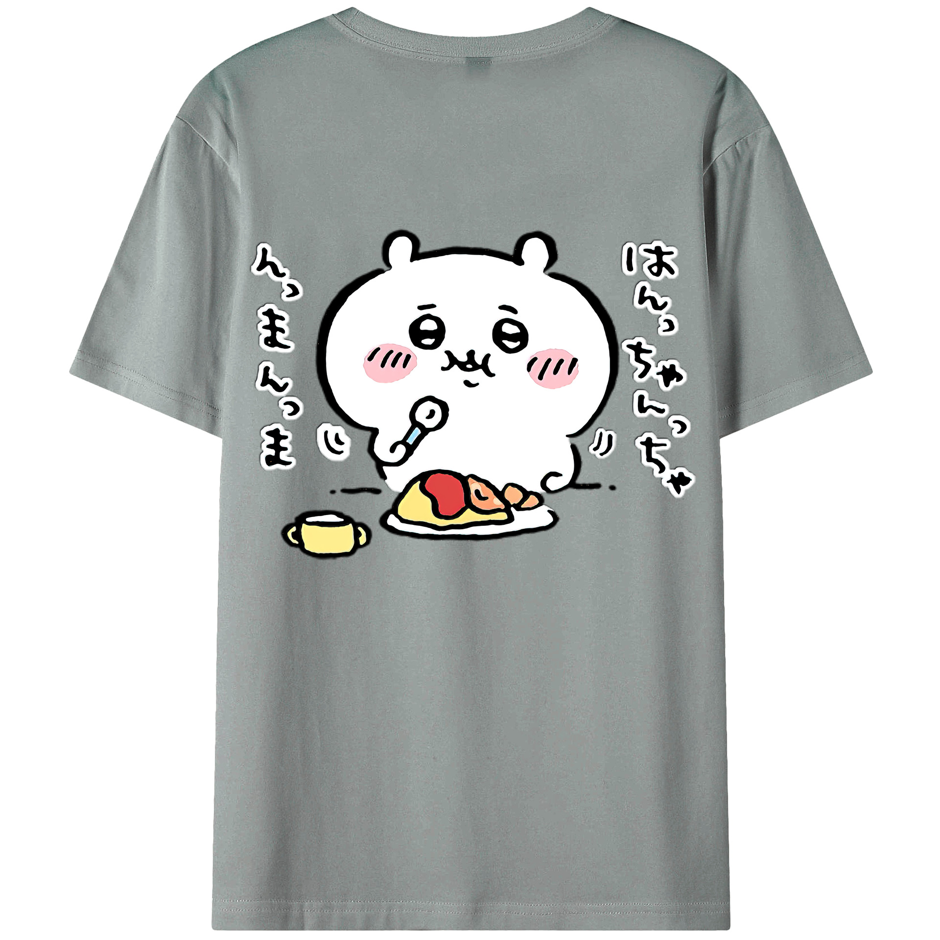 （画像用） ちいかわ ちいかわ Chii-kawa chiikawa 綿100％ メンズ半袖Tシャツ（バックプリント） 通気性